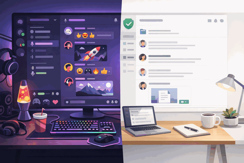 Gaming chat vs professional team workspace