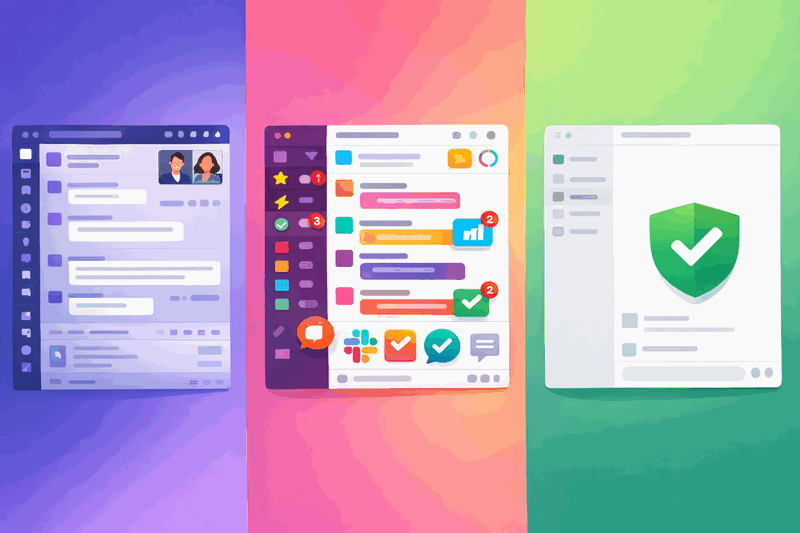 Slack vs Teams vs Cleariest visual comparison