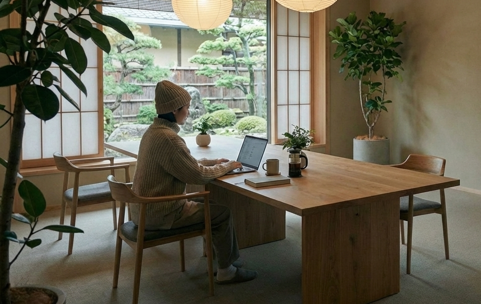 Peaceful workspace showing Deep Work Mode in action with silenced notifications