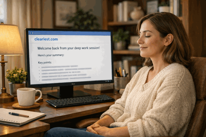 AI summaries dashboard in Cleariest